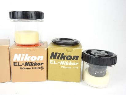 NIKON: EL-Nikkor 50mm f/28; EL-Nikkor 75mm...