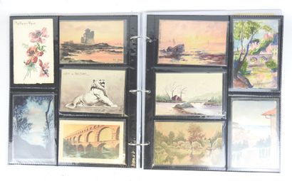 MISCELLANEOUS: 108 postcards including harbor...
