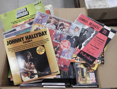 VINYLES - JOHNNY HALIDAY : Important lot...