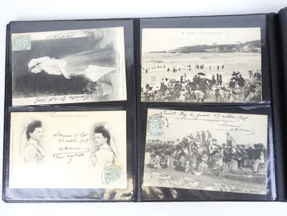 MISCELLANEOUS: 96 postcards of animated scenes,...