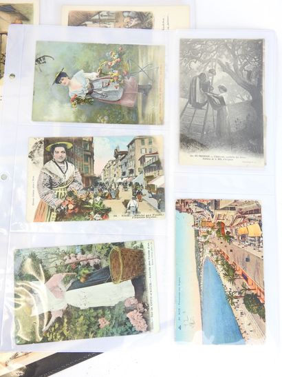 FANTAISIE : Environ 40 cartes postales dont...