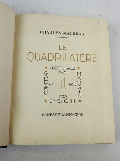 MAURRAS Charles. Le quadrilatère. Paris,...