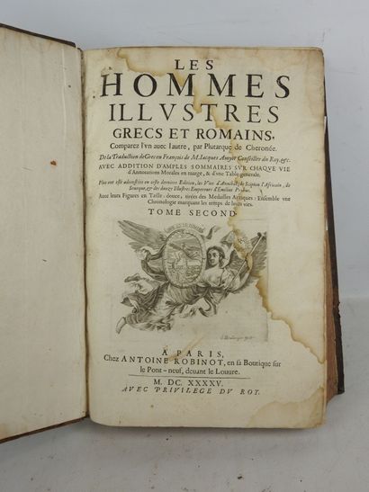 [PLUTARQUE]. Les oeuvres morales et meslees...