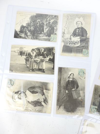 AUVERGNE: 55 postcards of lively village...