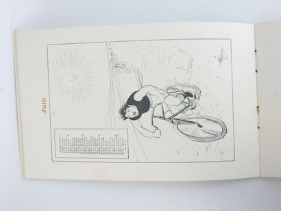RUDGE CYCLES, 1898 calendar catalog, 12 months...