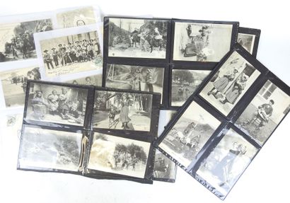 AUVERGNE: 55 postcards of lively village...