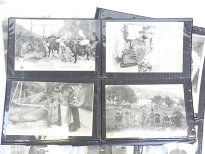 AUVERGNE: 55 postcards of lively village...