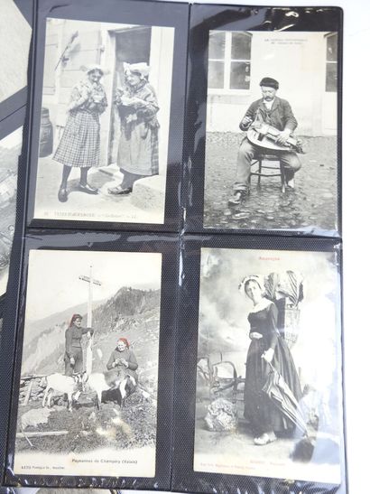 AUVERGNE: 55 postcards of lively village...