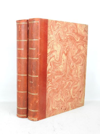 L'ILLUSTRATION 1928. 2 vols. in-folio demi...