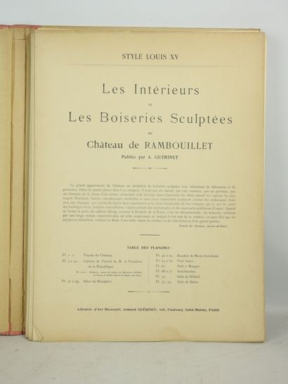 GUERINET A. Les intérieurs et boiseries sculptés...