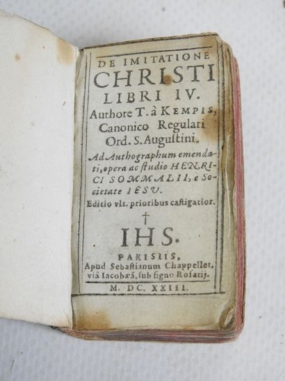 [RELIGIOSA]. De imitiatione Christi. Libri...