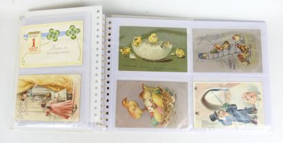 FANTAISIE: Approx. 150 fancy postcards, including...