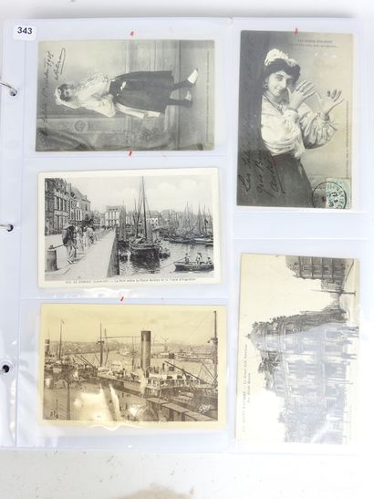 MISCELLANEOUS: 108 postcards including harbor...