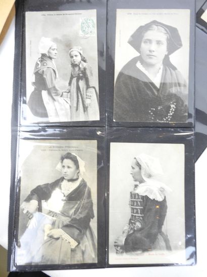 BRITTANY: 48 portrait postcards, Breton men...