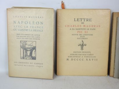 MAURRAS Charles. 10 vols. brochés in-12°...