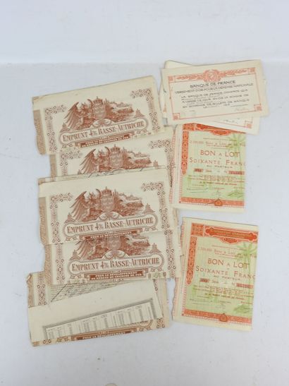 [EMPRUNTS]. Lot d'emprunts et d'obligations...