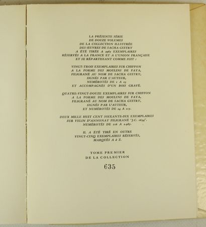 [GUITRY Sacha]. Collection des Oeuvres de...