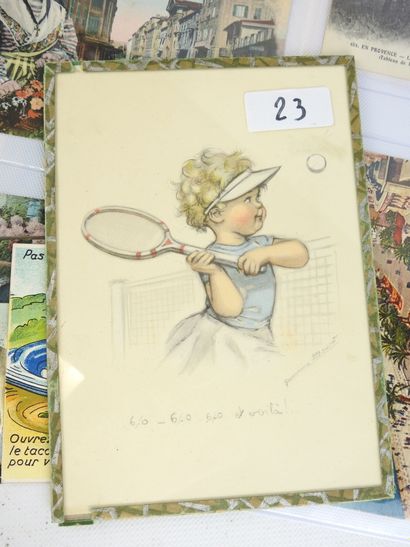 FANTAISIE : Environ 40 cartes postales dont...