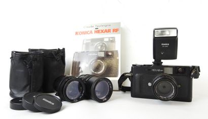 KONICA: Hexar RF with HX-18W flash, M-Hexanon...