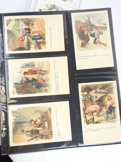 FANTAISIE : Environ 40 cartes postales dont...