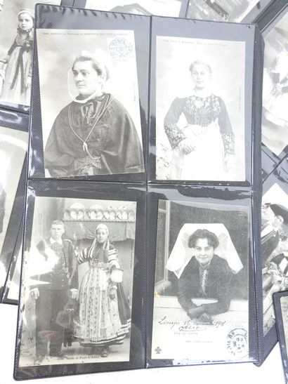 BRITTANY: 48 portrait postcards, Breton men...