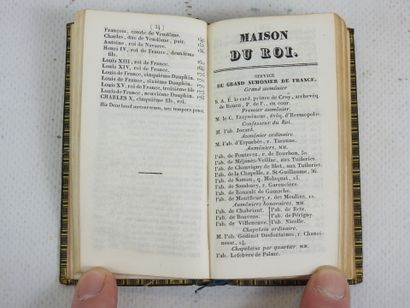 CALENDRIER DE LA COUR pour 1829. Paris, Ledoux-Hérissant,...