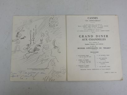 HAMBOURG André. Deux menus illustrés 