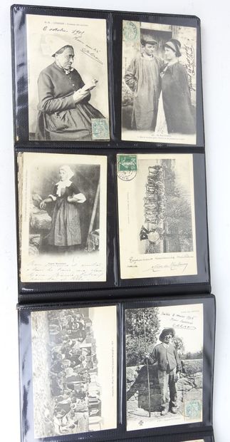 MISCELLANEOUS: 96 postcards of animated scenes,...