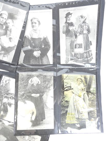 BRITTANY: 48 portrait postcards, Breton men...