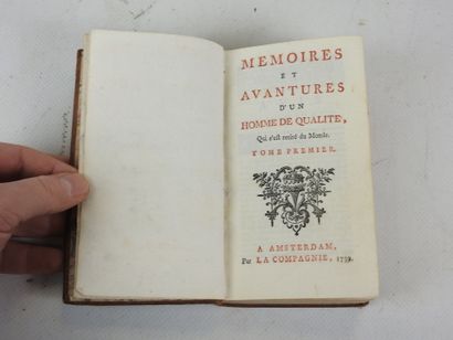 PREVOST (Abbé). Mémoires et avantures d'un...