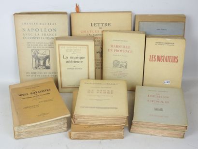 MAURRAS Charles. 10 vols. brochés in-12°...