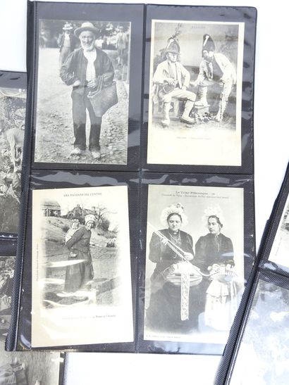 AUVERGNE: 55 postcards of lively village...