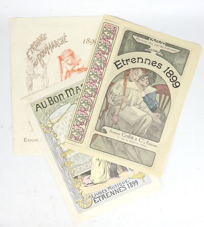 AU BON MARCHE: Three illustrated covers from...