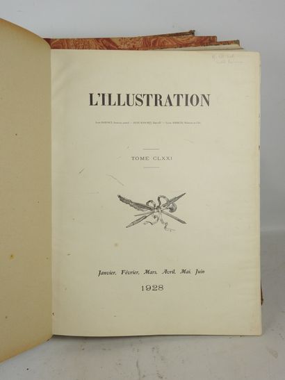 L'ILLUSTRATION 1928. 2 vols. in-folio demi...