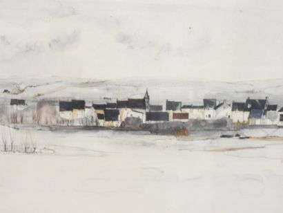 Jean-Paul FERRON (Né en 1941) : Village sur...
