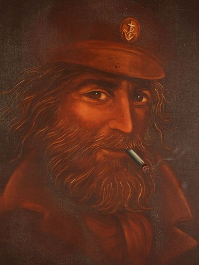 Nicolas RIABOFF(XXe): Marin à la cigarette....