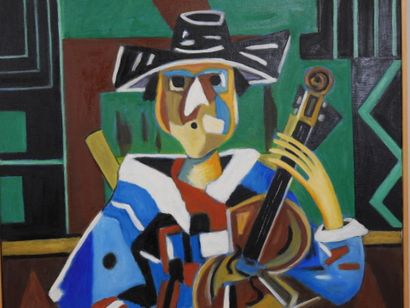 Roland CHANCO (1914-2017): La Dame au Violon....