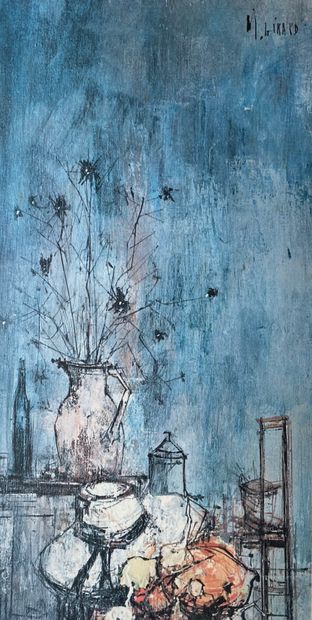 Michel GIRARD (b. 1939): Composition au chapeau,...