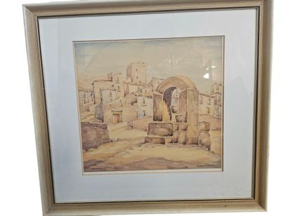 E.HARTMANN (20th).
Oropesa de Mar, Spanien.
Watercolor...