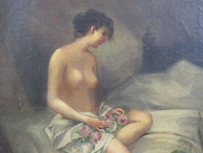 Ecole FRANCAISE du XIXème siècle : Jeune...