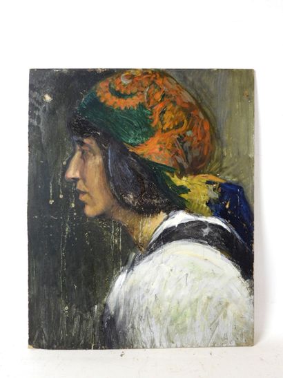 Ecole FRANCAISE début XXeme siècle : Portrait...