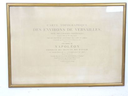 ENGRAVING: Topographical map of the Versailles...