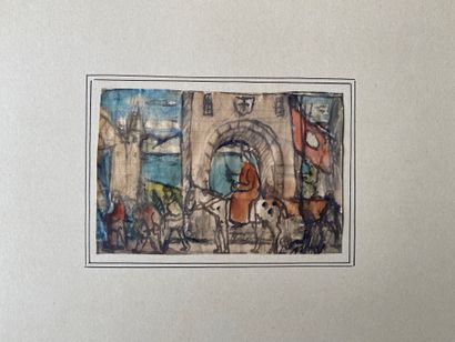 LOUIS MATHIEU VERDILHAN (1875-1928) : Watercolor...