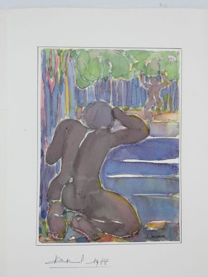 Jacqueline Jacquier (1930-2020) : Nu féminin....
