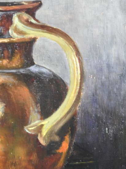 PALANQUE (XXe). Nature morte. Huile sur panneau....