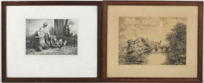 Paulette HUMBERT (1904-1994). Pont neuf and...