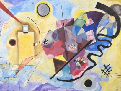 Wassily KANDINSKY (1866-1944), d'après. Jaune-Rouge-Bleu....