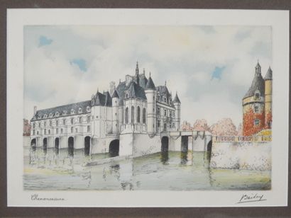 BARDAY (XXth). Chenonceaux - Senlis, the...