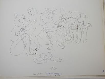 Roland CHANCO (1914-2017): Le Filles. Dessin...