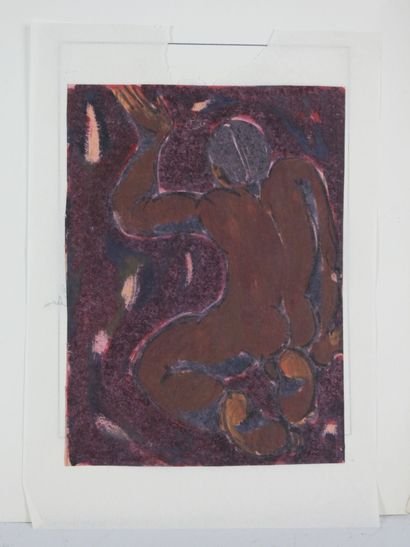 Jacqueline Jacquier (1930-2020) : Nu. Acrylique...